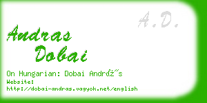 andras dobai business card